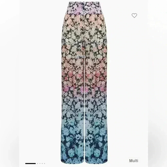 New Reiss SERENA Wide-Leg Pleated Multi-Color Floral Palazzo Pant… - Picture 4 of 13